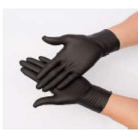 Latex-Handschuhe L Latex schwarz puderfrei | Einweg | 100 Stück Produktbild