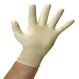 Latex-Handschuhe M Latex weiß puderfrei | Einweg | 100 Stück Produktbild