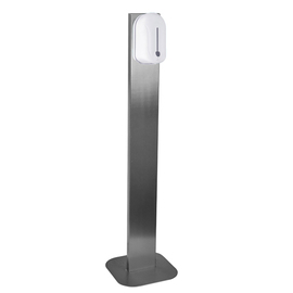 Desinfektionsspender MERIT mit Sensor Standmodell mit Edelstahl-Säule 1100 ml batteriebetrieben 290 mm x 300 mm H 1200 mm Produktbild