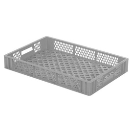 Bäckereikiste BK87 perforiert | grau | 600 mm x 400 mm H 87 mm Produktbild