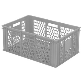 Bäckereikiste BK224 perforiert | grau | 600 mm x 400 mm H 224 mm Produktbild