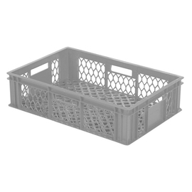 Bäckereikiste BK130 perforiert | grau | 600 mm x 400 mm H 130 mm Produktbild