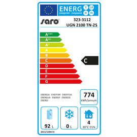 Unterbaukühltisch UGN 2100 TN-2S 350 Watt 214 ltr | 2 Schubladen Produktbild 22 S