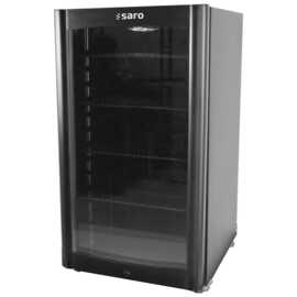 Getränkekühlschrank DK 90 schwarz mit Glastür | 88,0 ltr | Umluftkühlung Produktbild
