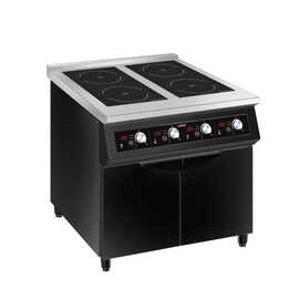 Induktionsherd NIKOS | 4 Kochstellen | Standgerät schwarz L 800 mm B 700 mm Produktbild
