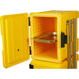 Thermobehälter Emmerich gelb | 12 Auflageschienen 172 ltr | 520 mm x 630,5 mm H 1350 mm Produktbild 2 S