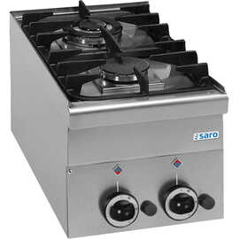 Gasherd G2S6 | 2 Kochstellen | 5,85 kW | 400 mm x 600 mm H 460 mm Produktbild