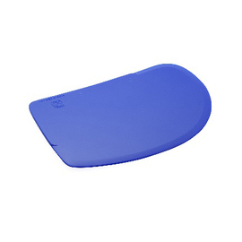 Cremeschaber | Teigschaber PP asymmetrisch blau | 120 mm x 86 mm Produktbild