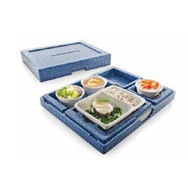 Thermobox Dinner Champion II blau | Besteckfach  | 430 mm  x 325 mm  H 115 mm Produktbild
