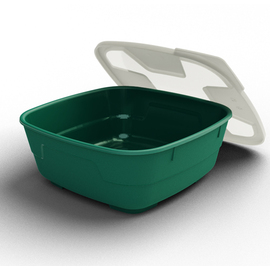 Menüschalenset GOODBOWL Big PP grün Mehrweg 1300 ml | 5 Schalen | 5 Deckel Produktbild