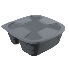 Menüschalenset GOODBOWL Twin PP anthrazit Mehrweg 1000 ml | 5 Schalen | 5 Deckel Produktbild