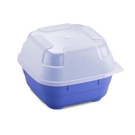 Menüschalenset GOODBOWL Tiny XL Mehrweg PP blau 550 ml | 5 Schalen | 5 Deckel Produktbild