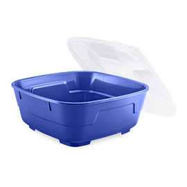 Menüschalenset GOODBOWL Big Mehrweg PP blau 1300 ml | 5 Schalen | 5 Deckel Produktbild