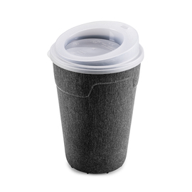 Iso-Mehrwegbecher GoodBowl Cup PP anthrazit 400 ml mit Deckel Produktbild