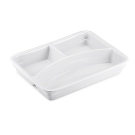 Menüschale Porzellan rechteckig weiß | 3 Fächer | 235 mm x 175 mm H 40 mm Produktbild