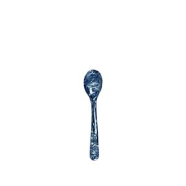 Eierlöffel Melamin blau weiß  L 120 mm Produktbild