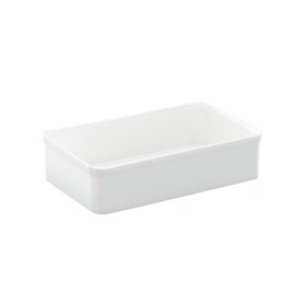 Salatbecken stapelbar, Material: Polystyrol, schlagfest, Farbe: weiß, Maße: 258 x 158 x 65 mm Produktbild