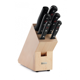 Messerblock GOURMET Buche mit 5 Messern | 1 Wetzstahl Produktbild