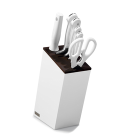 Messerblock Brotmesser CLASSIC weiß mit 4 Messern | 1 Wetzstahl | 1 Schere Produktbild