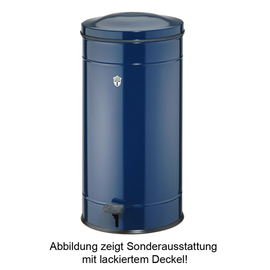 Abfallbehälter SERIE 500 60 ltr Stahlblech saphirblau mit Fußpedal Ø 340 mm  H 670 mm Produktbild 1 S