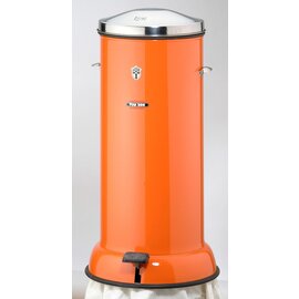 Abfallbehälter SERIE 200 22 ltr Stahlblech rot mit Fußpedal Ø 280 mm  H 600 mm Produktbild