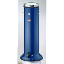 Abfallbehälter SERIE 300 24 ltr Stahlblech weiß mit Fußpedal Ø 230 mm  H 900 mm Produktbild