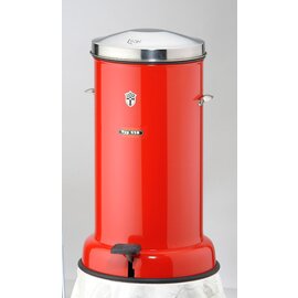 Abfallbehälter SERIE 400 24 ltr Stahlblech rot mit Fußpedal Ø 260 mm  H 700 mm Produktbild