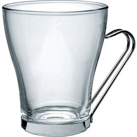 Tasse OSLO Universal 32,8 cl transparent mit Metallhalter mit Henkel Produktbild