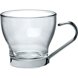 RESTPOSTEN | Obertasse OSLO 100 ml Hartglas mit Metallhalter  H 62 mm Produktbild