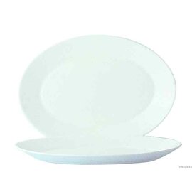 RESTPOSTEN | Platte oval RESTAURANT UNI | Hartglas weiß | oval 290 mm  x 215 mm Produktbild