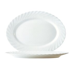 Platte oval TRIANON | Hartglas weiß | oval 350 mm  x 240 mm Produktbild