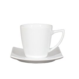 Kaffeetassen-Set TOKIO 1 Obertasse | 1 Untertasse Porzellan weiß Ø 86 mm H 95 mm Produktbild