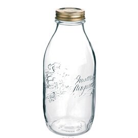 Flasche QUATTRO STAGIONI 1000 ml Glas mit Deckel Metallschraubdeckel Ø 94 mm H 226 mm Produktbild