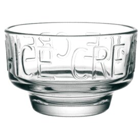 Eisschale Boston ICE CREAM 325 ml Glas mit Relief  Ø 105 mm  H 68 mm Produktbild