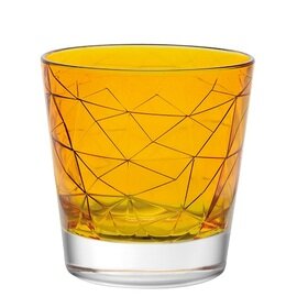 Whiskybecher DOLOMITI Amber 29 cl orange mit Relief Produktbild