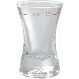 stamper glas WACHTMEISTER 2,8 cl mit Eichstrich 2 cl Produktbild