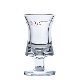 Schnapsglas Rittmeister mit Eichstrich 2cl /-/ Ø 45 mm H 68 mm Produktbild