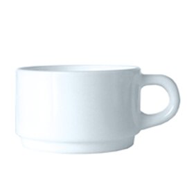 Obertasse CYLINDRIQUE WHITE Hartglas 140 ml | stapelbar Produktbild
