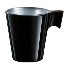 Espresso Obertasse 80 ml Hartglas schwarz mit Henkel Produktbild