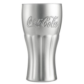 RESTPOSTEN | Colabecher ORIGINAL COCA-COLA MIRROR FH37 37 cl silberfarben mit Relief Produktbild