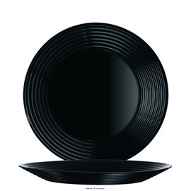 Teller flach HARENA | Hartglas schwarz  Ø 270 mm Produktbild