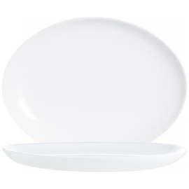Platte EVOLUTIONS WHITE | Hartglas weiß | oval 330 mm x 250 mm Produktbild