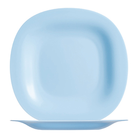 Teller flach CARINE | Hartglas hellblau | quadratisch 270 mm Produktbild