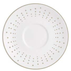 Untertasse OLEA Porzellan grau cremeweiß | Punktmuster Ø 125 mm Produktbild