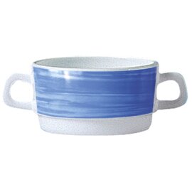 Suppentasse RESTAURANT BRUSH BLUE 320 ml Hartglas breiter Farbrand  Ø 105 mm  H 54 mm Produktbild