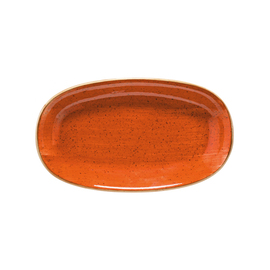 Platte AURA TERRACOTTA oval Porzellan 238 mm x 142 mm Produktbild