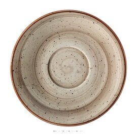 Untertasse Gourmet Terrain AURA Porzellan grau | gemasert Ø 160 mm Produktbild