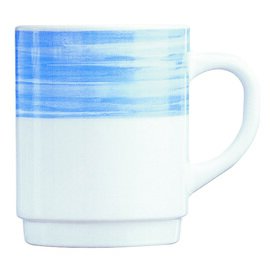Kaffeebecher BRUSH BLUE 25 cl Hartglas breiter Farbrand Produktbild