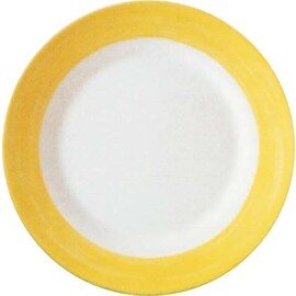 Teller flach Ø 252 mm BRUSH YELLOW Hartglas Produktbild