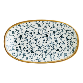 Platte 190 mm x 110 mm CALIF Gourmet Porzellan Dekor floral oval Produktbild